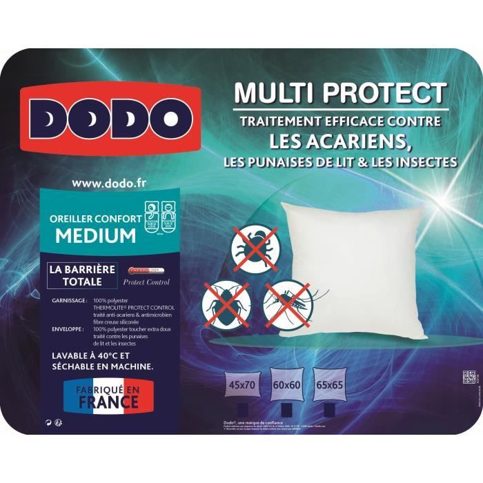 Oreiller Multi Protect - DODO - 65 x 65 cm - Blanc