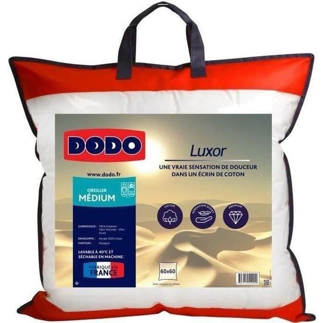 Oreiller 100% Coton - Luxor - DODO - 60 x 60 cm - Blanc