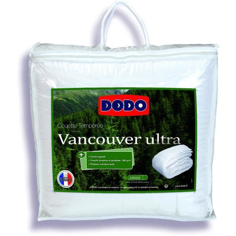 Couette Tempérée - DODO - Vancouver Ultra -  240 x 260 cm - Blanc