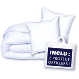 Pack Protection DODO - Couette 220x240 cm + 2 oreillers 60x60 cm + 2 proteges oreillers 60x60 cm - Blanc