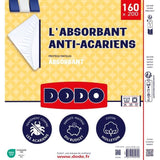 Protege Matelas Absorbant - DODO - 160 x 200 cm - Coton - Anti-acariens