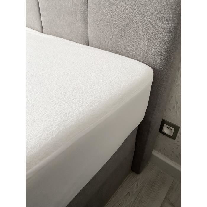 Protege Matelas Absorbant - DODO - 160 x 200 cm - Coton - Anti-acariens