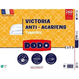 DODO Couette tempérée 300gr/m² anti-acarians VICTORIA 240x260 cm blanc