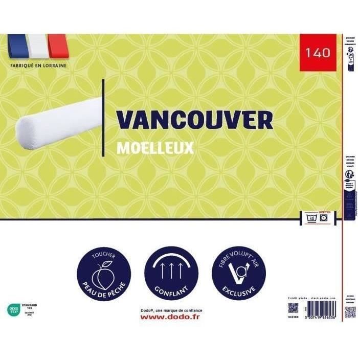 Traversin DODO - VANCOUVER - 140 cm - 100% Polyester