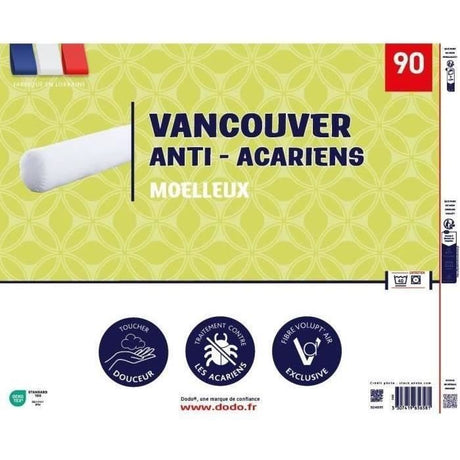 Traversin DODO - VANCOUVER - Anti-Acariens - 90 cm
