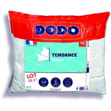 Lot de 2 Oreillers DODO - Tendance - 50 x 70 cm - Blanc