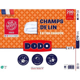 Couette 200x200 cm DODO CHAMPS DE LIN - Chaude - 450G/m² - Couette 1-2 personne-Douce et Chaude -Anti-acariens Antibactériens