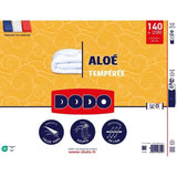 Couette 140x200 cm DODO ALoe - Tempérée - 300G/m² - Couette 1 personne - Douce et Confortable - Blanc