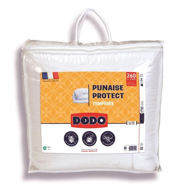 Couette Tempérée 300gr/m˛ - DODO - PUNAISE PROTECT - 240 x 260 cm - Blanc