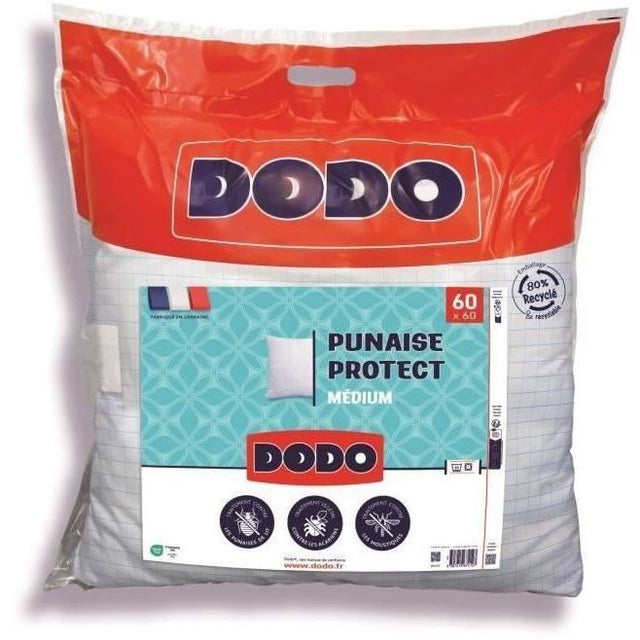 Oreiller Médium - DODO-  Punaise Protect - 60 x 60 cm - Blanc