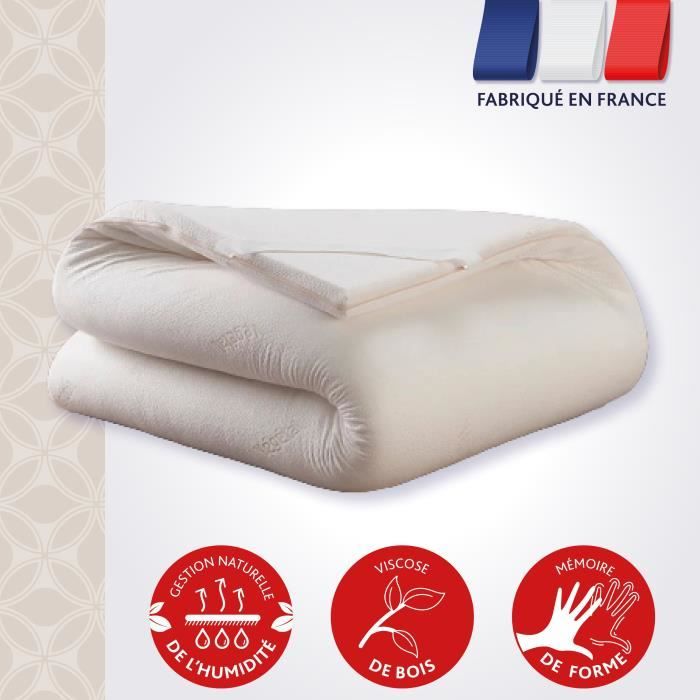 Surmatelas DODO Le Végétal - Déhoussable - 140 x 190 cm