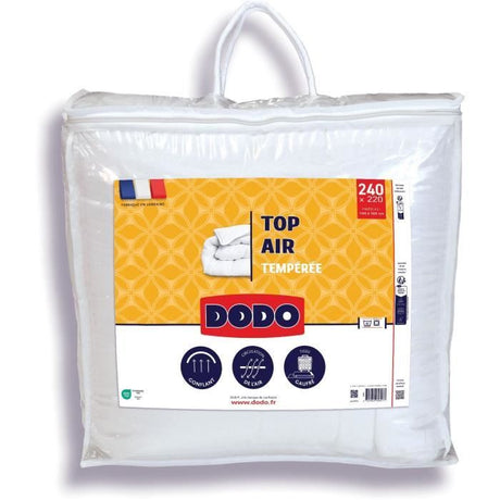 Couette Tempérée 300 gr/m˛ DODO - TOP AIR - 220 x 240 cm - Blanc
