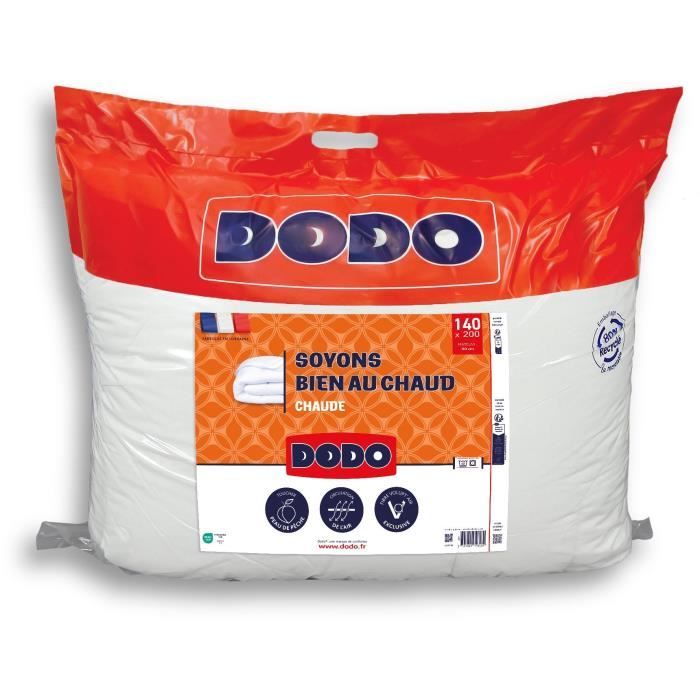 DODO - Couette - Bien au chaud - 140 x 200 - 400g/m² - VOLUPT'AIR - Blanc