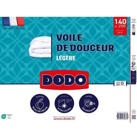 DODO - Couette ultra légere 100 g/m˛ - VOILE DE DOUCEUR - 140 x 200 cm - Blanc