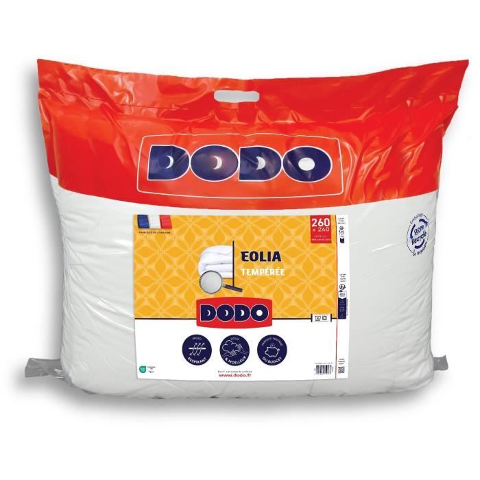 DODO - Couette tempérée 300 g/m² - EOLIA - 240 x 260 cm - Blanc