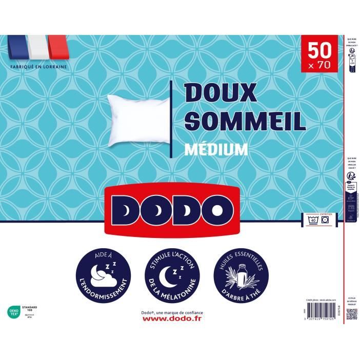 DODO - Oreiller - DOUX SOMMEIL - 50 x 70 cm