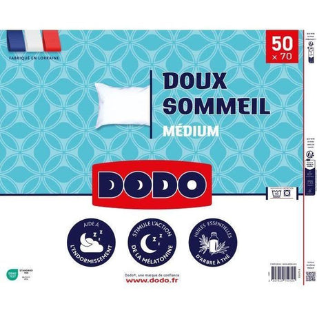 Oreiller - DODO - DOUX SOMMEIL - 50 x 70 cm - Blanc