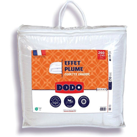 DODO - Couette chaude - Effet Plume - 240 x 260 cm - 400 g/m˛ - 2 personnes - 100% Polyester
