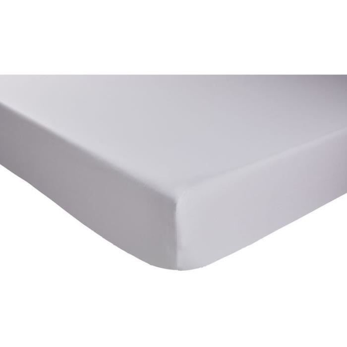 Drap housse DODO - 160x200 cm - Coton - Coutil 32 cm - Blanc