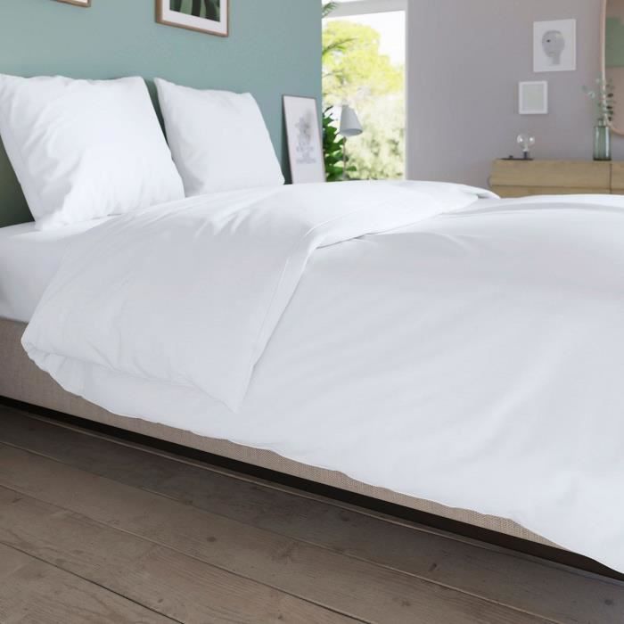 Drap housse DODO - 160x200 cm - Coton - Coutil 32 cm - Blanc