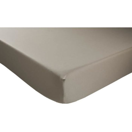 Drap Housse Coton - DODO - Antibactérien - 90 x190 cm - Taupe