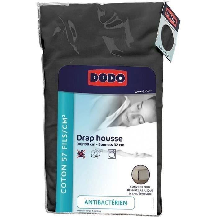 Drap housse DODO - 90x190 cm - Coton - Coutil 32 cm