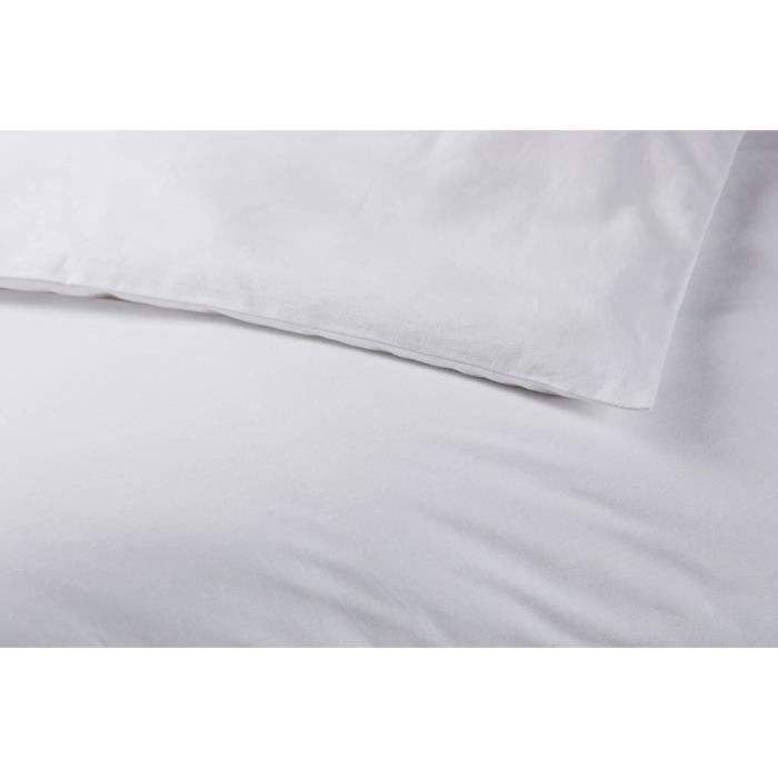 Housse de Couette Coton - DODO - Antibactérien - 260 x 240 cm - Blanc