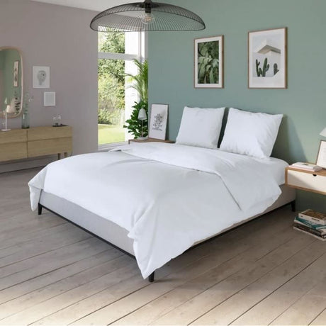 Housse de Couette Coton - DODO - Antibactérien - 260 x 240 cm - Blanc