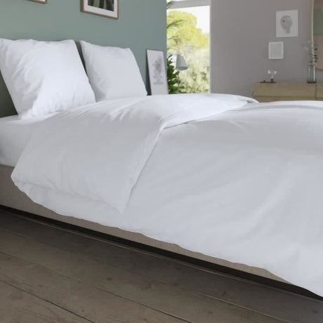 Housse de Couette Coton - DODO - Antibactérien - 260 x 240 cm - Blanc