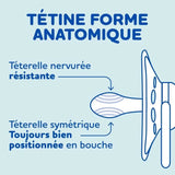 Sucettes Anatomiques DODIE - Bébé Ours - Lot de 3 - +18 mois - Résistantes et Anti-irritations
