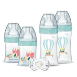 DODIE Lot de 4 biberons naissance TÈtine Plate Anti-Colique (2x150mL et 2x270mL), + une sucette naissance