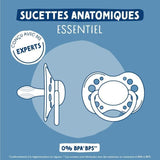 2 Sucettes anatomiques - DODIE - A109 EDL - +18 mois - Mathilde Cabanas Bleu