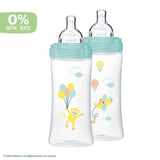 Dodie Biberon Sensation+ Anti-Coliques débit 3 +6mois Ballons Lot de 2 x 330ml