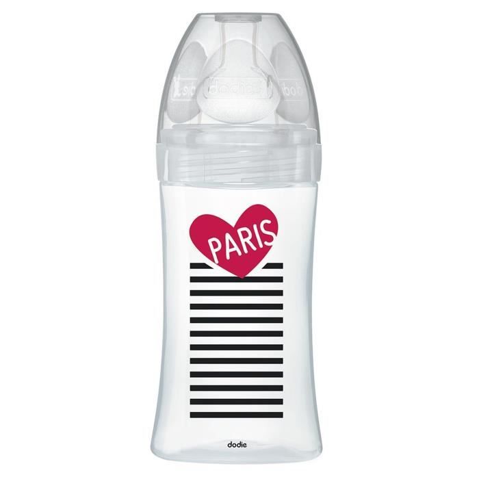 Dodie Biberon Sensation+ Anti-Coliques en Verre +0m Paris 270ml