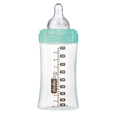 Dodie Biberon Initiation+ Anti-Coliques 3 Vitesses en Verre +0m Vert Oiseaux 270ml