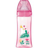 Biberon anti-colique - DODIE - 330 ml - Tétine ronde - +6 mois - 3 vitesses - Débit 3 - Rose