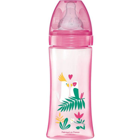 Biberon anti-colique - DODIE - 330 ml - Tétine ronde - +6 mois - 3 vitesses - Débit 3 - Rose