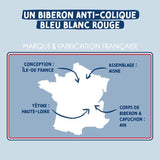 Biberon anti-colique - DODIE - 330 ml - Tétine ronde - +6 mois - 3 vitesses - Débit 3 - Vert