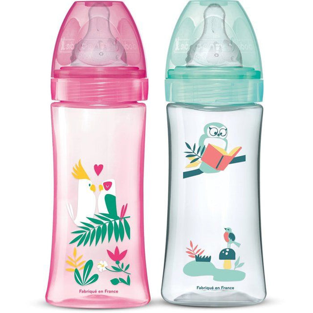 Dodie Biberon Initiation+ Anti-Coliques 3 Vitesses +6m Rose Danseuse Lot de 2 x 330ml