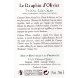 Dauphin d'Olivier 2017 Pessac-Léognan - Vin rouge de Bordeaux