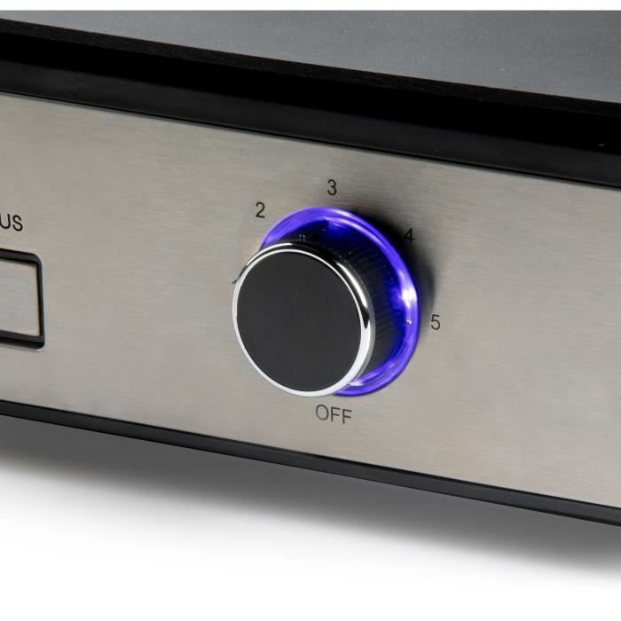 Grill de table barbecue Genius - DOMO - DO9259G - 2 zones de cuisson - Thermostat réglable- 2400 W