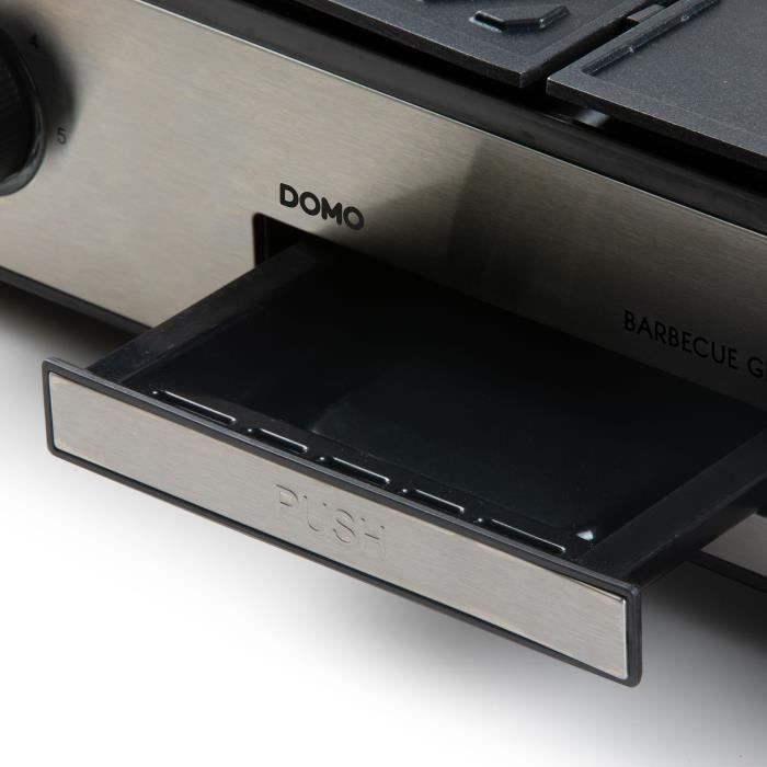 Grill de table barbecue Genius - DOMO - DO9259G - 2 zones de cuisson - Thermostat réglable- 2400 W
