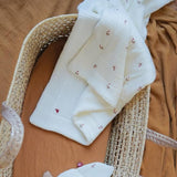 Couverture double face - DOMIVA - Maternity Love - 75 x 100 cm - Grosse maille et mousseline