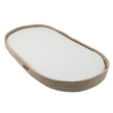 Panier a langer tressé avec matelas Naturel 43x80x6 cm