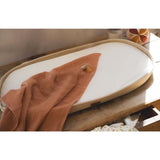 Panier a langer tressé avec matelas Naturel 43x80x6 cm