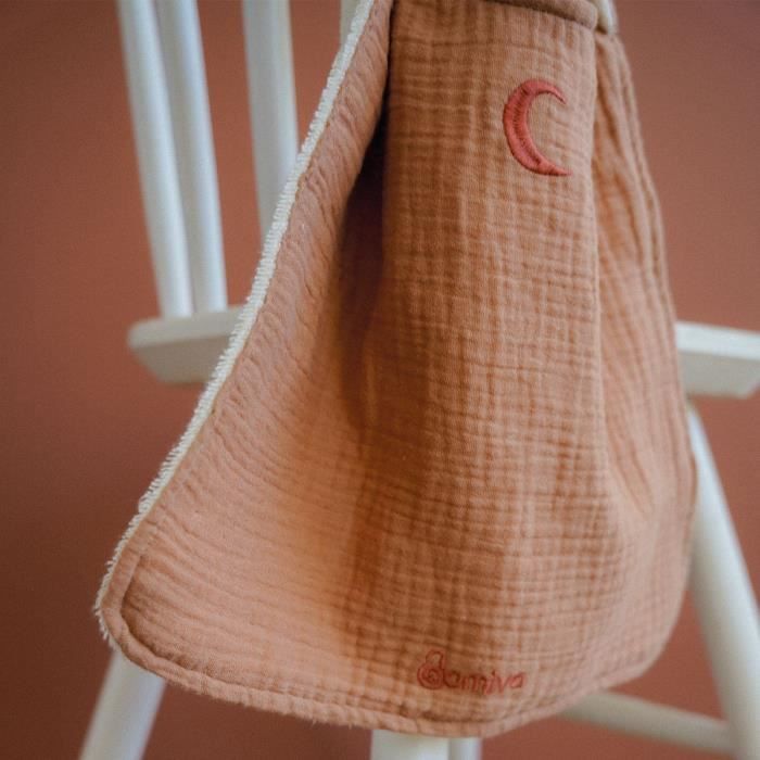 Lot de 2 bavoirs - DOMIVA - Savane - Encolure américaine - Coton doux et absorbant