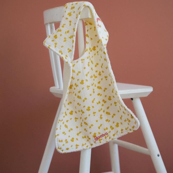 Lot de 2 bavoirs - DOMIVA - Savane - Encolure américaine - Coton doux et absorbant