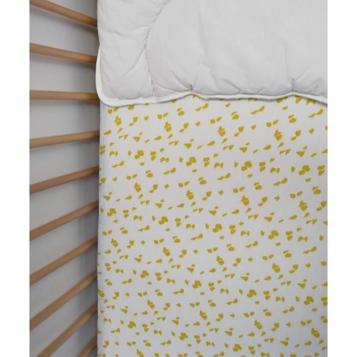 Drap housse jersey - DOMIVA - Savane - 70 x 140 cm - Coton extensible - oeKO-TEX