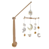 Mobile musical lune pour bébé Naturel 60x40 cm