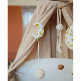 Mobile musical lune pour bébé Naturel 60x40 cm